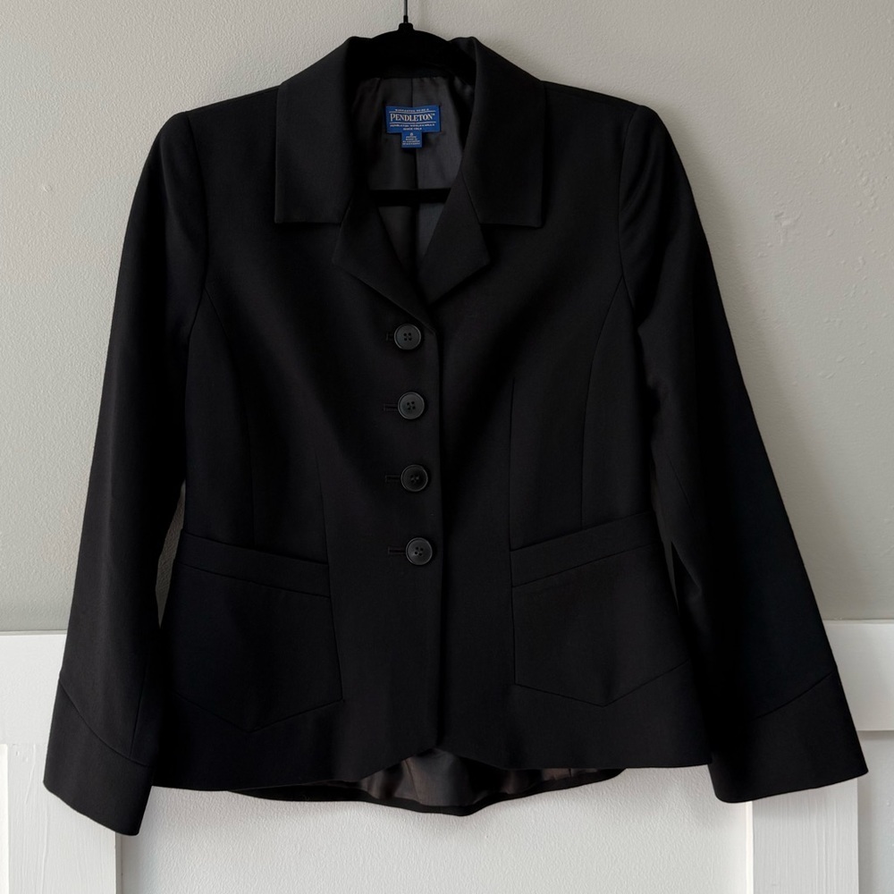 Pendleton Women’s Wool Blend Black Blazer